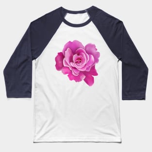 Pink Rose Drawing Baseball T-Shirt